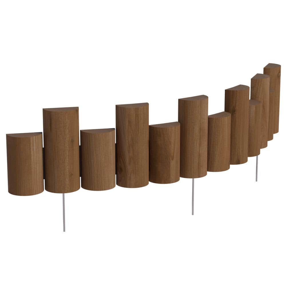 3 ft. Wooden Half-Log Landscape Edging - Hercitys