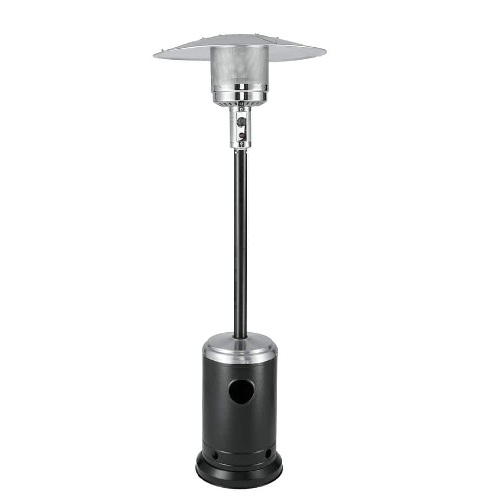 48,000 BTU Onyx and Stainless Steel Propane Standing Patio Heater - Hercitys