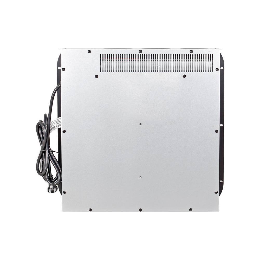 19.2 in. Wall Mount Electric Fireplace Insert in Black with Tempered Glass - Hercitys