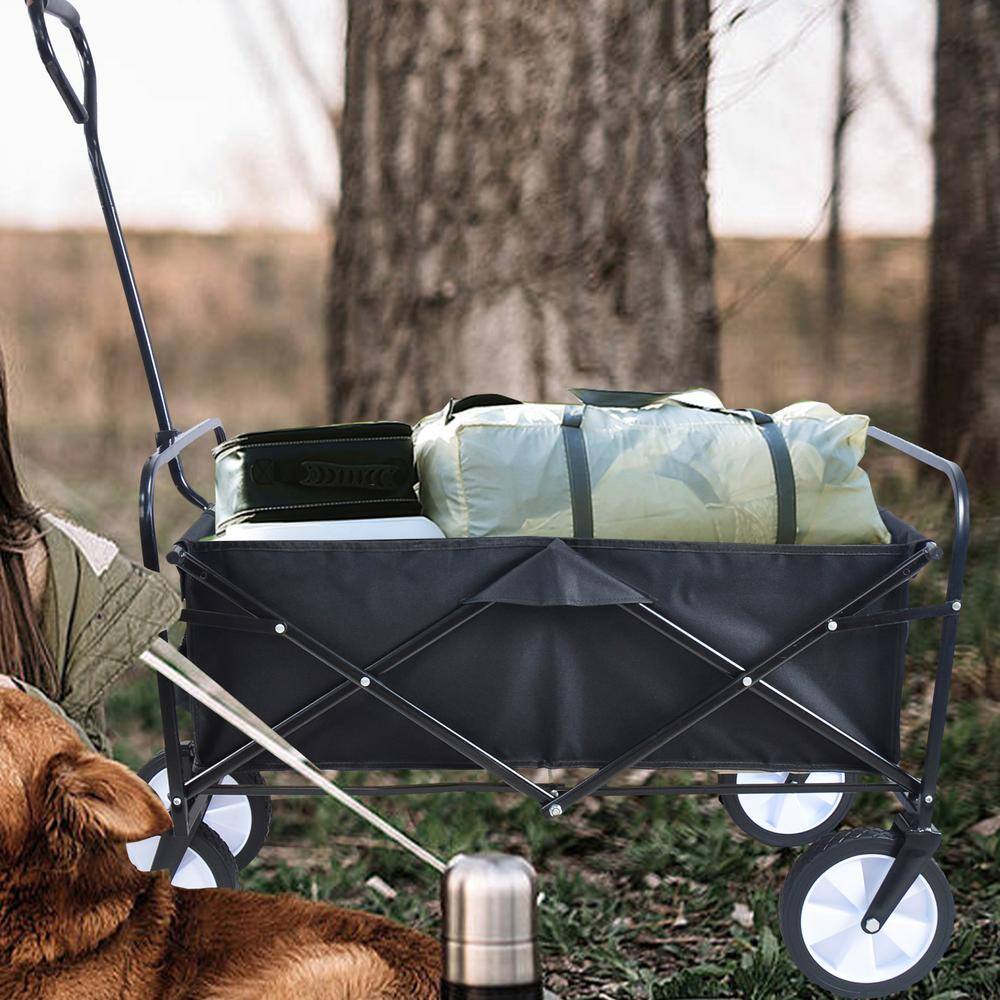 3 cu. ft. Fabric Garden Cart in Black - Hercitys