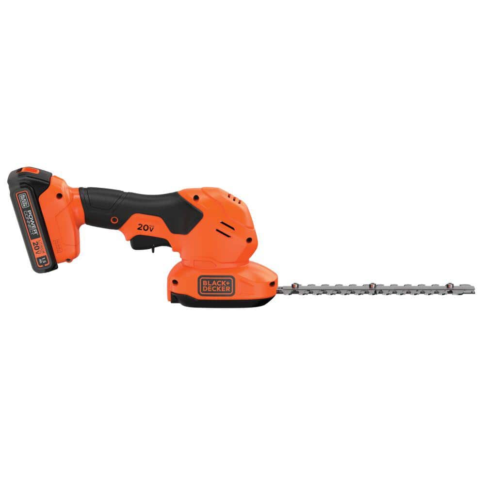 20V MAX 8 in. Hedge Trimmer with Interchangable 8 in. Shear Blade Kit with (1) 1.5 Ah Battery and Charger - Hercitys