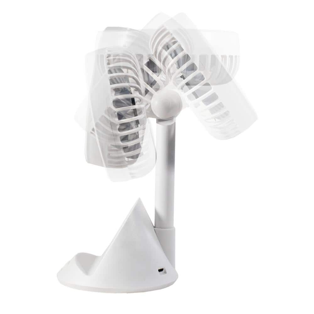 4 in. 3-Speed Personal Fan with Phone Charger - Hercitys