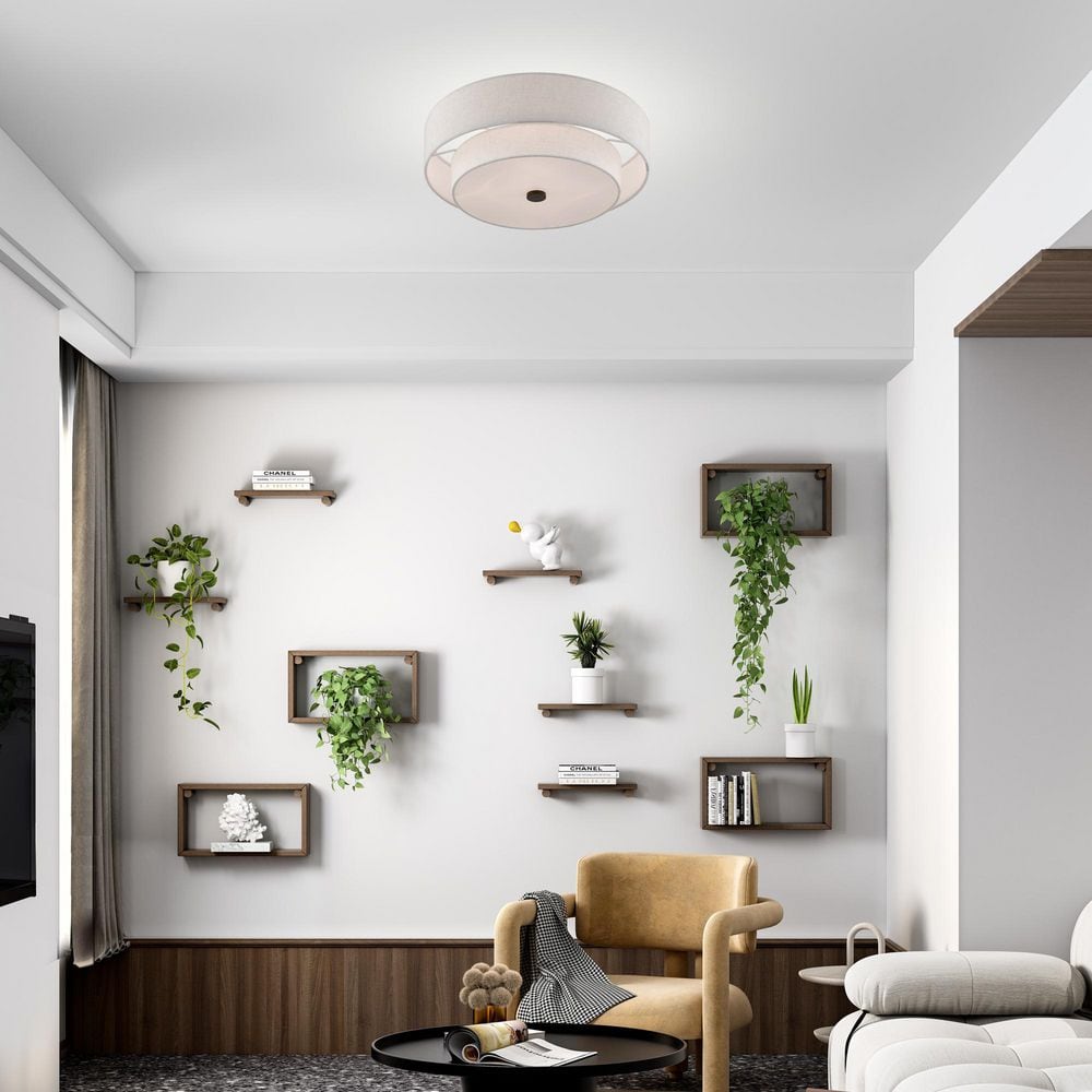 18 in. Semi Flush Mount 4-Light English Bronze Monroe - Hercitys