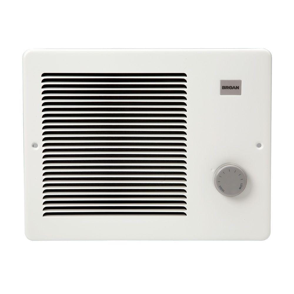 1,000-Watt Front-Mountable Wall Heater in White - Hercitys