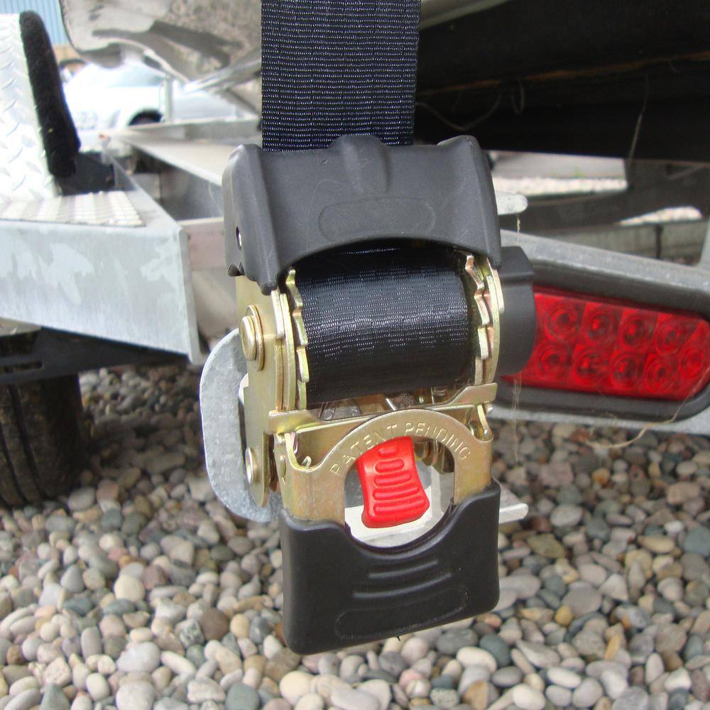 2 in. x 5.5 ft. 4000 lbs. Bolt On Retractable Ratchet Strap (2-Pack) - Hercitys