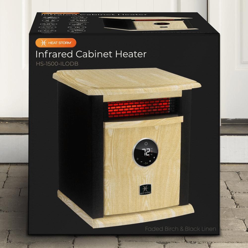 1500-Watt Black Electric Logan Deluxe Portable Infrared Space Heater - Hercitys