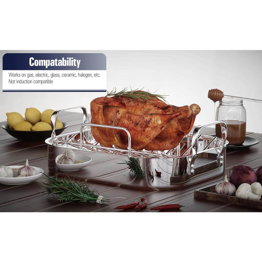 10 Qt. Stainless Steel Roasting Pan - Hercitys