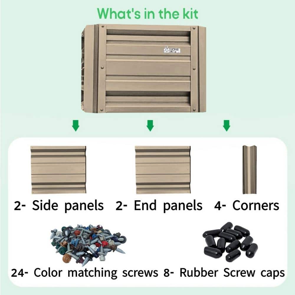 24 inch by 24 inch Square Clay Metal Planter Box - Hercitys