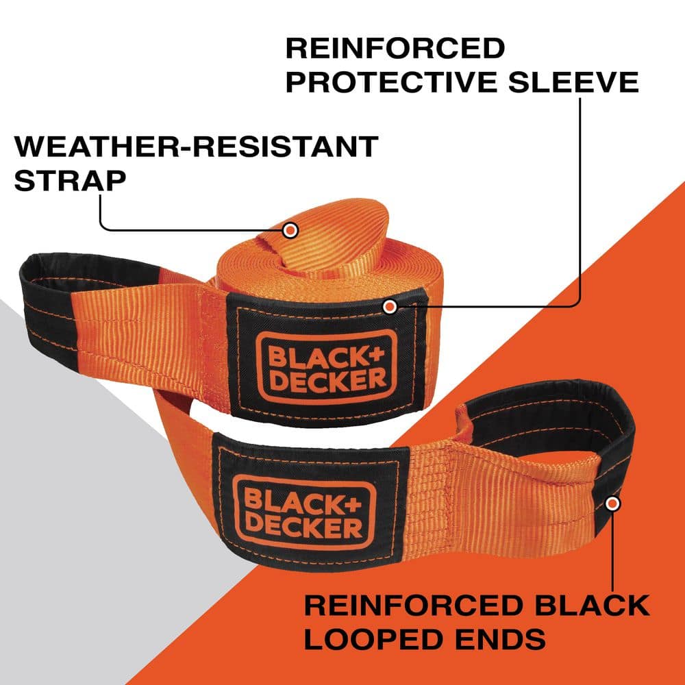 4 in. x 30 ft. Heavy-Duty Recovery Strap Rope, 20,000 lbs. Break Strength - Hercitys
