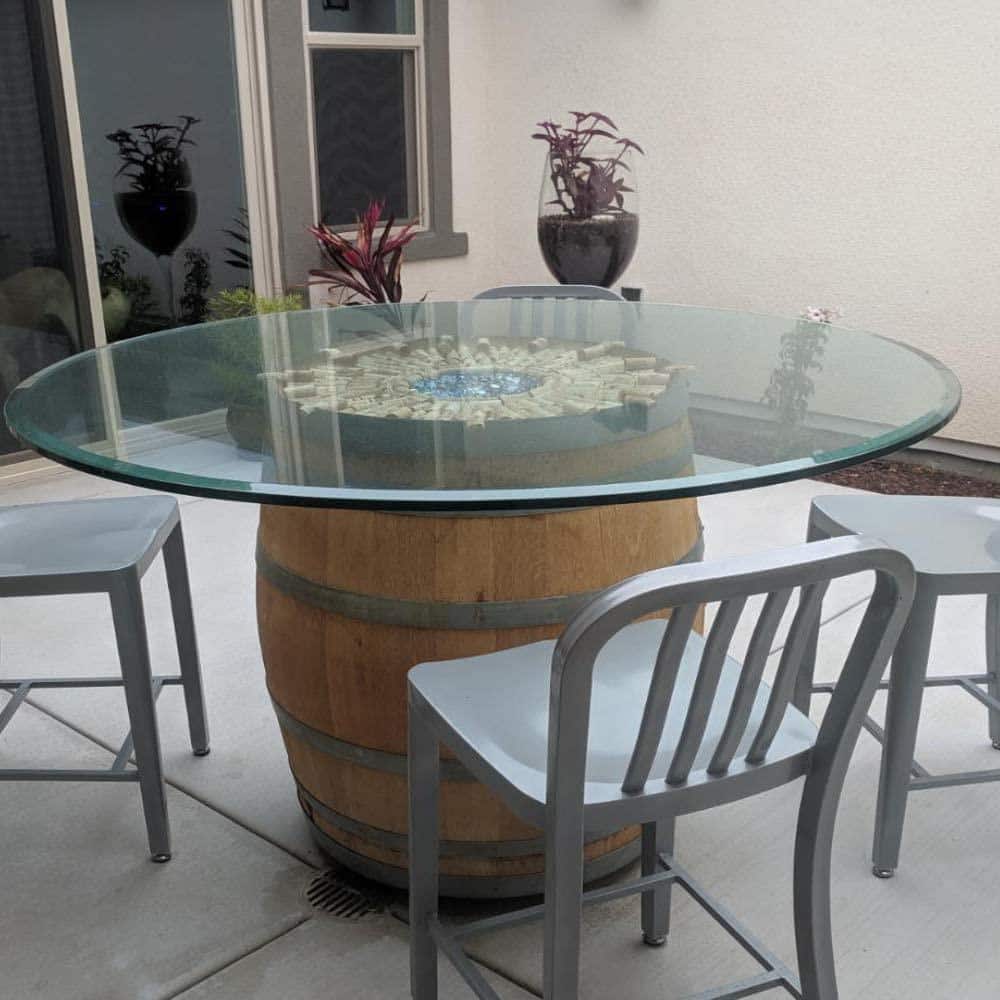 24 in. Clear Round Glass Table Top, 1/2 in. Thickness Tempered Beveled Edge Polished - Hercitys