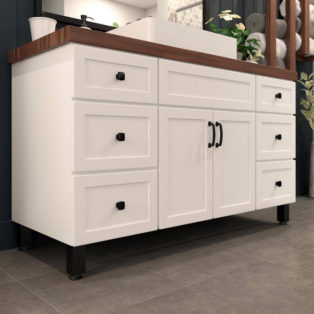 (4-Pack) 4 3/4 in. (120 mm) Matte Black Metal Square Furniture Leg with Leveling Glide - Hercitys