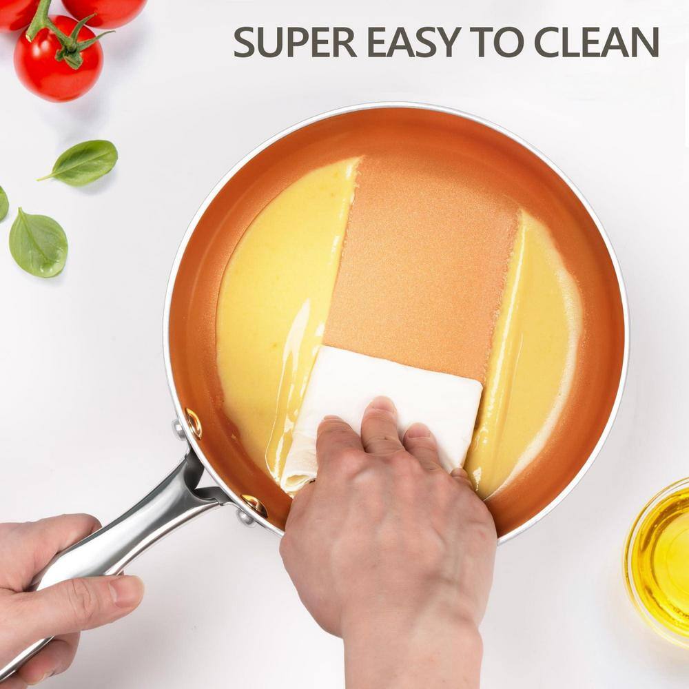 2-Piece Ceramic Non-Stick Sauce Pan Set with Lid, 2 Qt. and 3 Qt. Small Sauce Pot - Hercitys