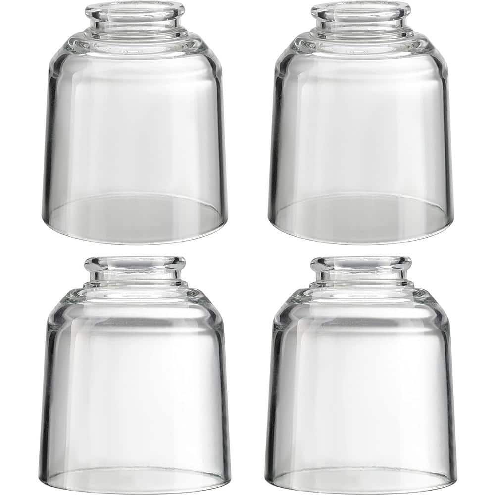 4PK-Lighting Accessory-Replacement Glass-Clear, 2-1/8 in. Fitter, Size: 4 in. D x 4-3/4 in. H - Hercitys