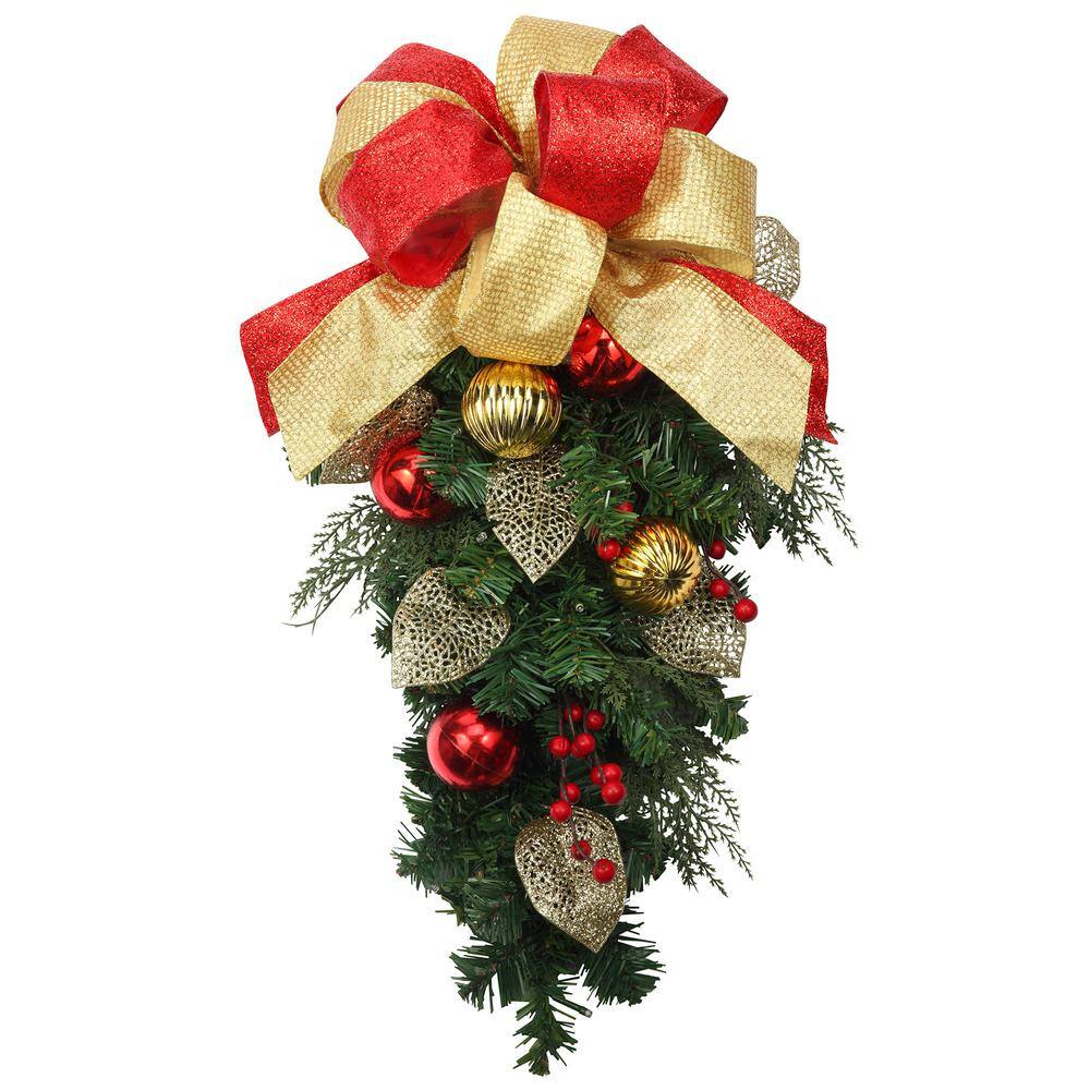 20 in. Pre-lit Madison Chairback Artificial Christmas Swag - Hercitys