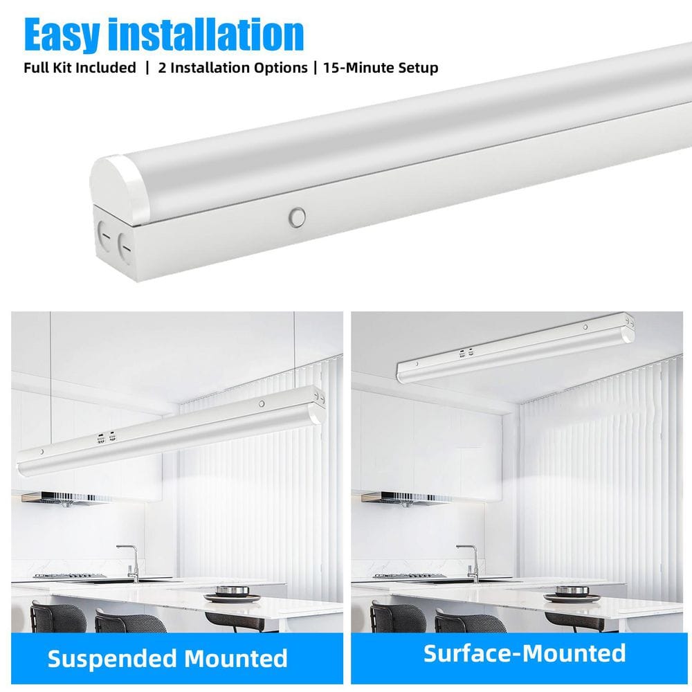 40.55 in. x 2.76 in LED Linear Light 3500K/4000K/5000k 35W/40W/45W Selectable, 5400LM Flush Mount (2-Pack) - Hercitys