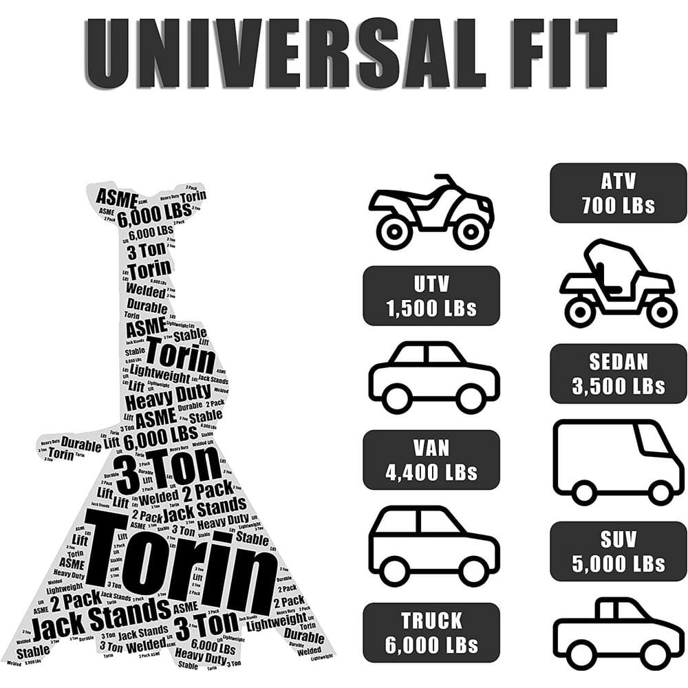 3-Ton Jack Stands (2-Pack) - Hercitys