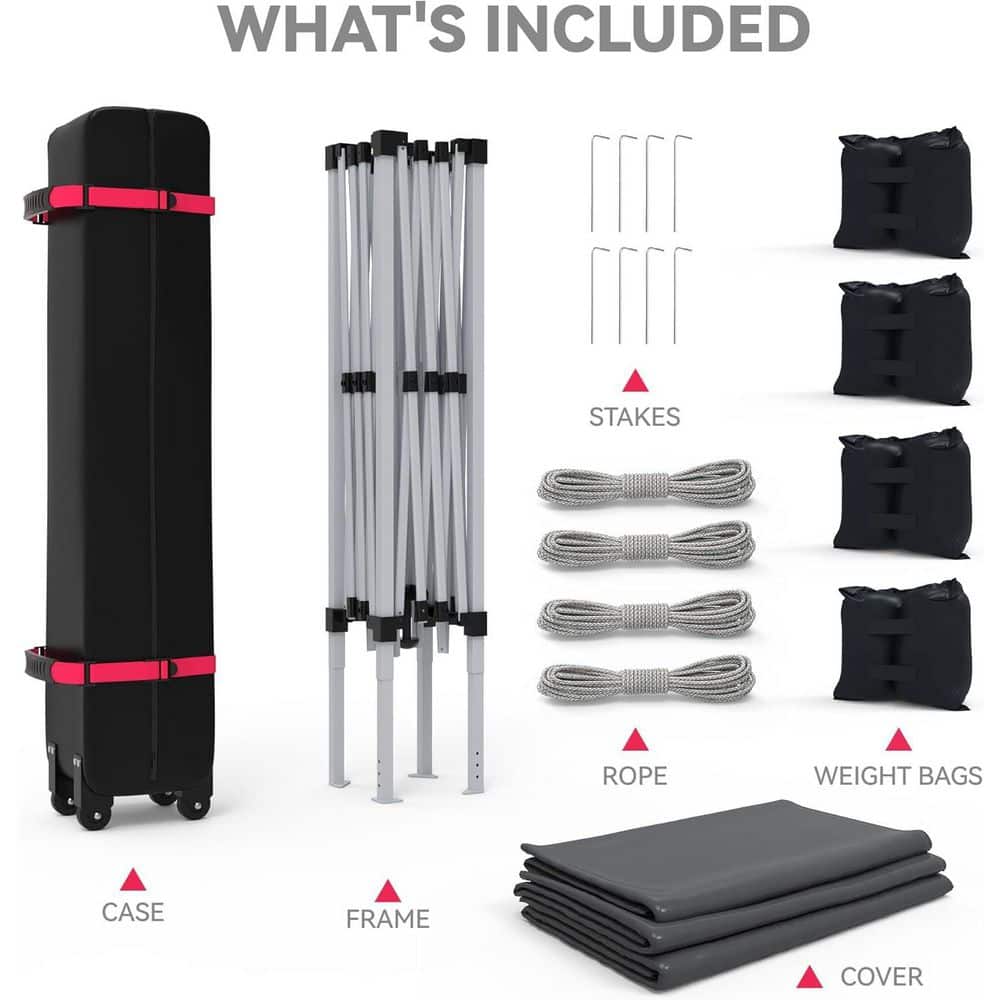 10 x 10 ft. Pop Up Canopy Tent with Sidewalls - Hercitys