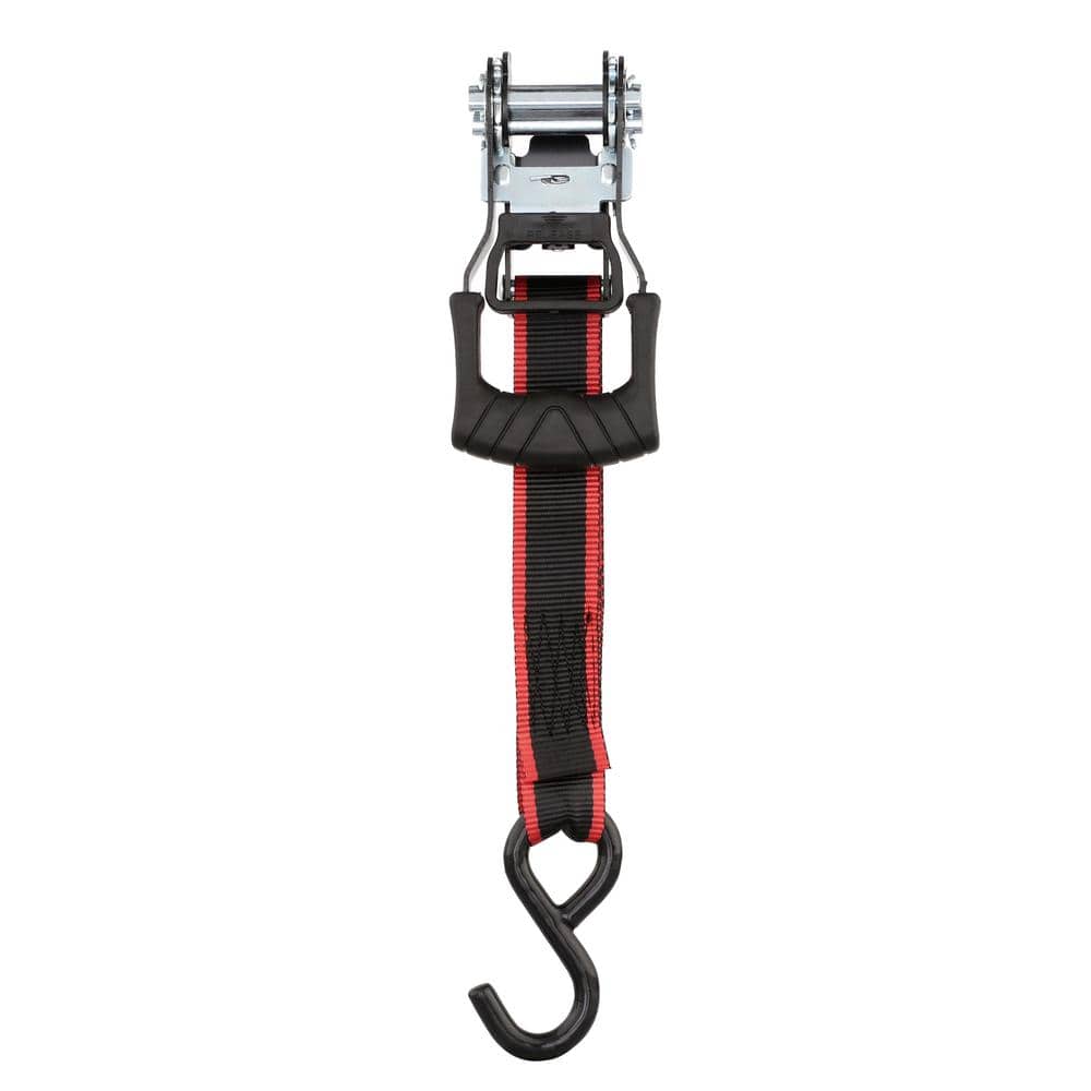 16 ft. 1.25 in. Ratchet Tie-Down Straps with S-Hook (4-Pack) - Hercitys