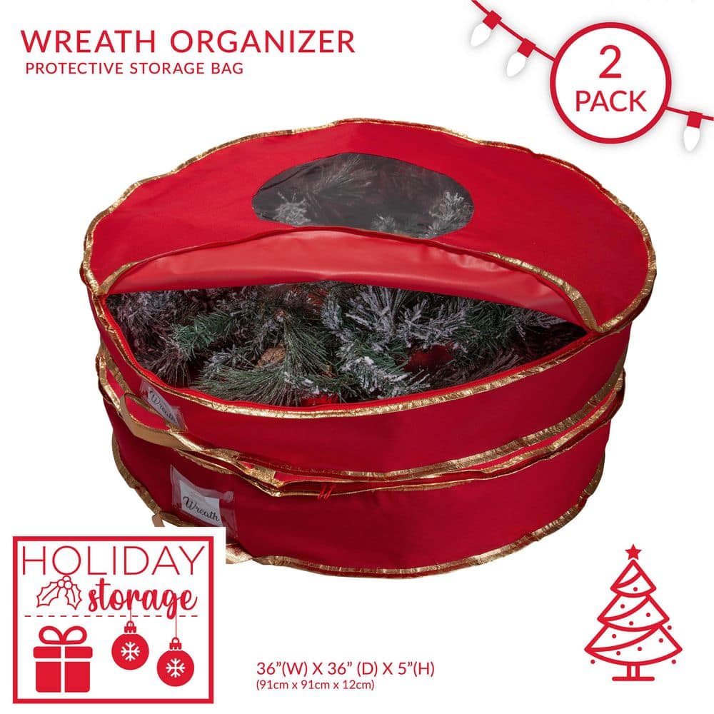 29 Gal. 36 in. Holiday Wreath Bag (2-Pack) - Hercitys