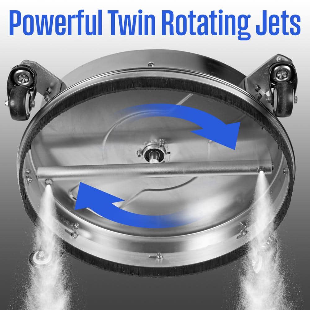 16.5 in. 4400 PSI Stainless Steel Pressure Washer Surface Cleaner - Hercitys