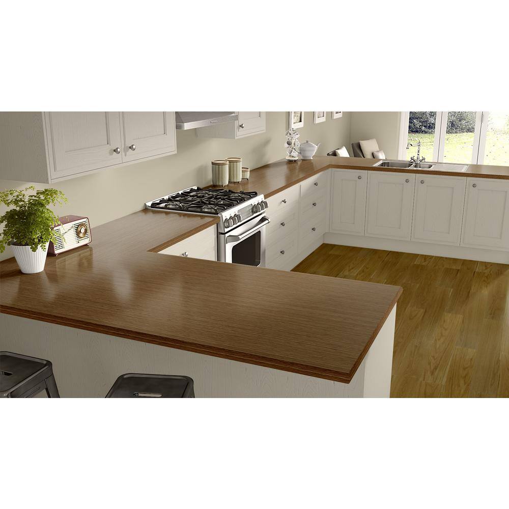 5 ft. x 12 ft. Laminate Sheet in Asian Sun with Premium Linearity Finish - Hercitys