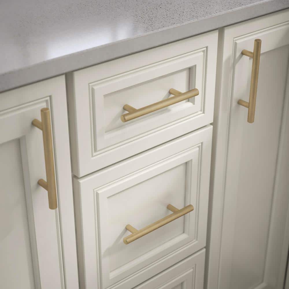 25-Pack Solid Bar 3 in. (76 mm) Modern Champagne Bronze Cabinet Drawer Bar Pulls - Hercitys