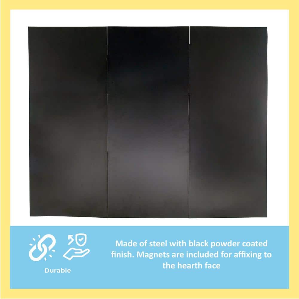 40 in. L Black 3-Panel Steel Draft Guard Cover - Hercitys