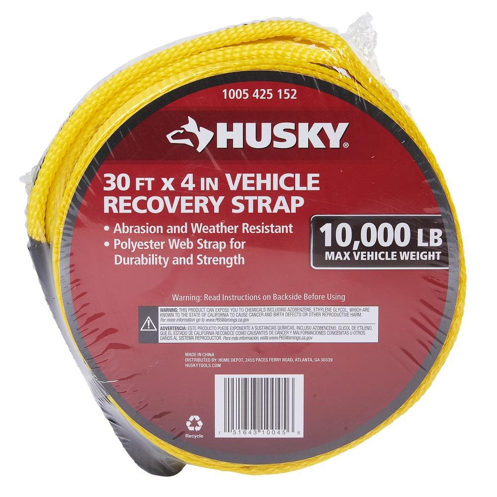 4 in. x 30 ft. Vehicle Recovery Strap - Hercitys