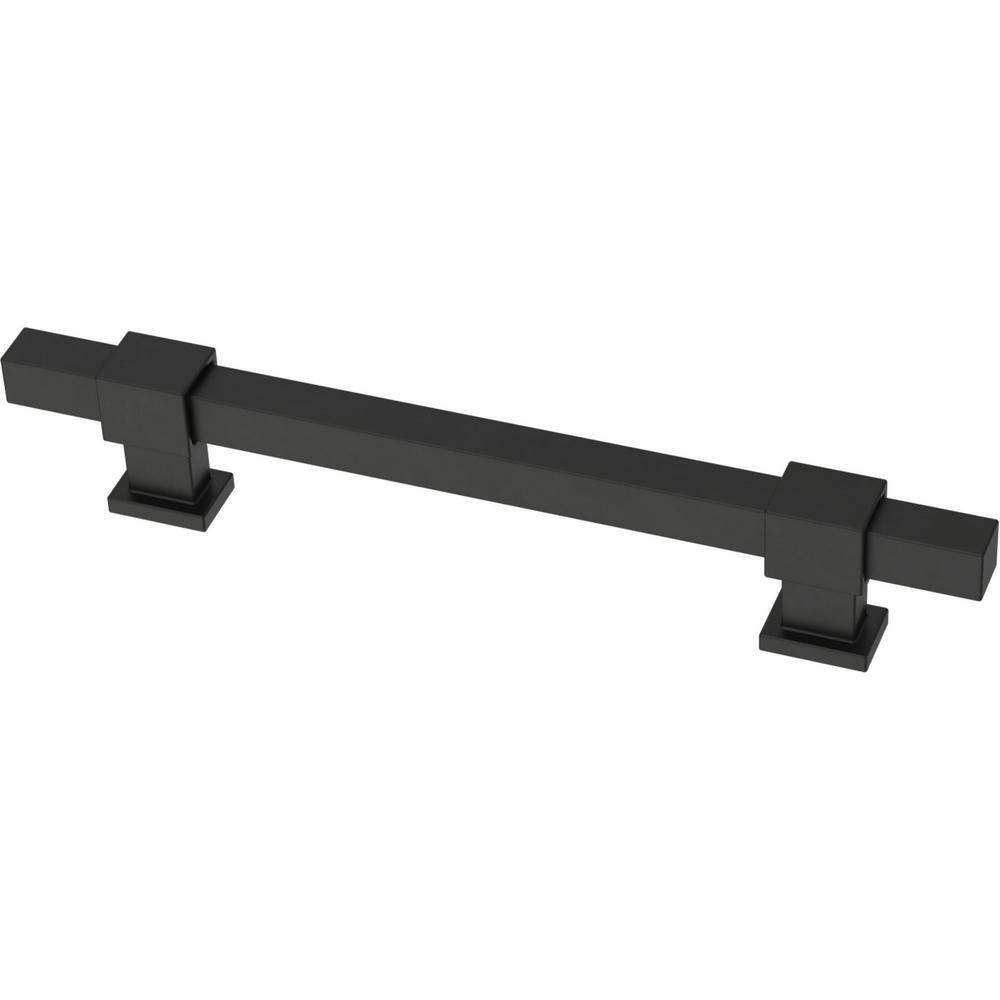 5-Pack Square Bar Adjusta-Pull Adjustable 1-3/8 to 5-6/15 (35-160 mm) Modern Matte Black Cabinet Drawer Pulls - Hercitys