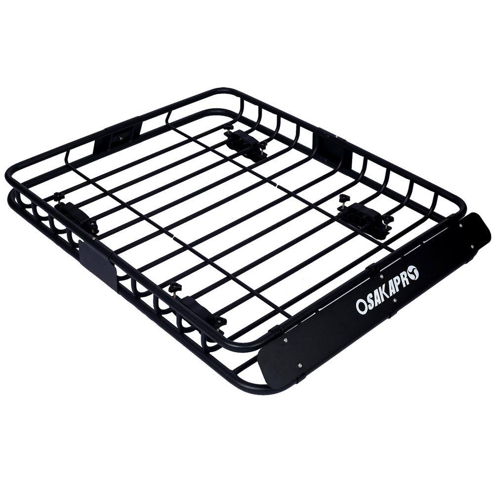 150 lbs. Capacity 42 in. Motoring Roof Rack Cargo Carrier with 2 Pieces 12 ft. Tie-Down Straps - Hercitys