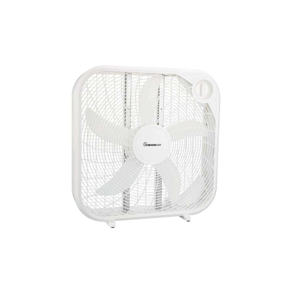 20 in. Weather-resistant Box Fan, White - Hercitys