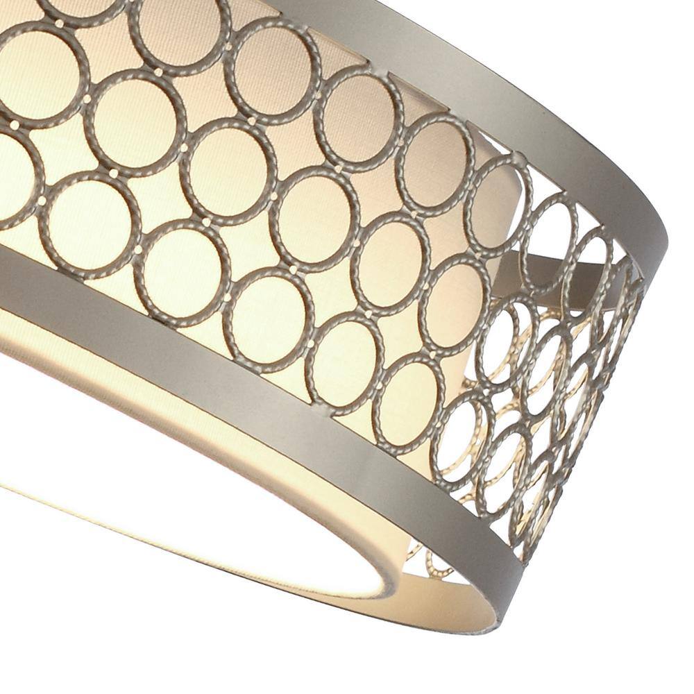 15.4 in. 23-Watt Integrated LED Flush Mount with Shade - Hercitys