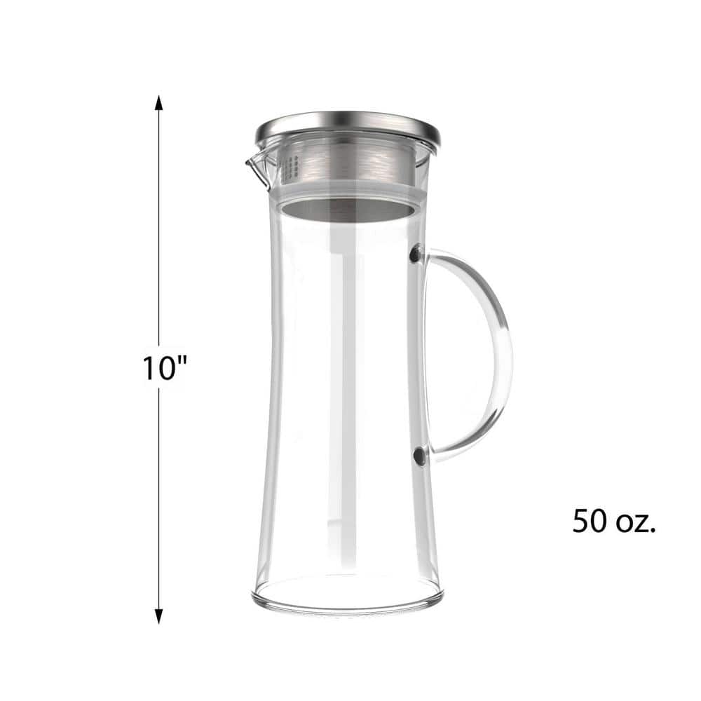 50 oz. Glass Pitcher with Lid - Hercitys