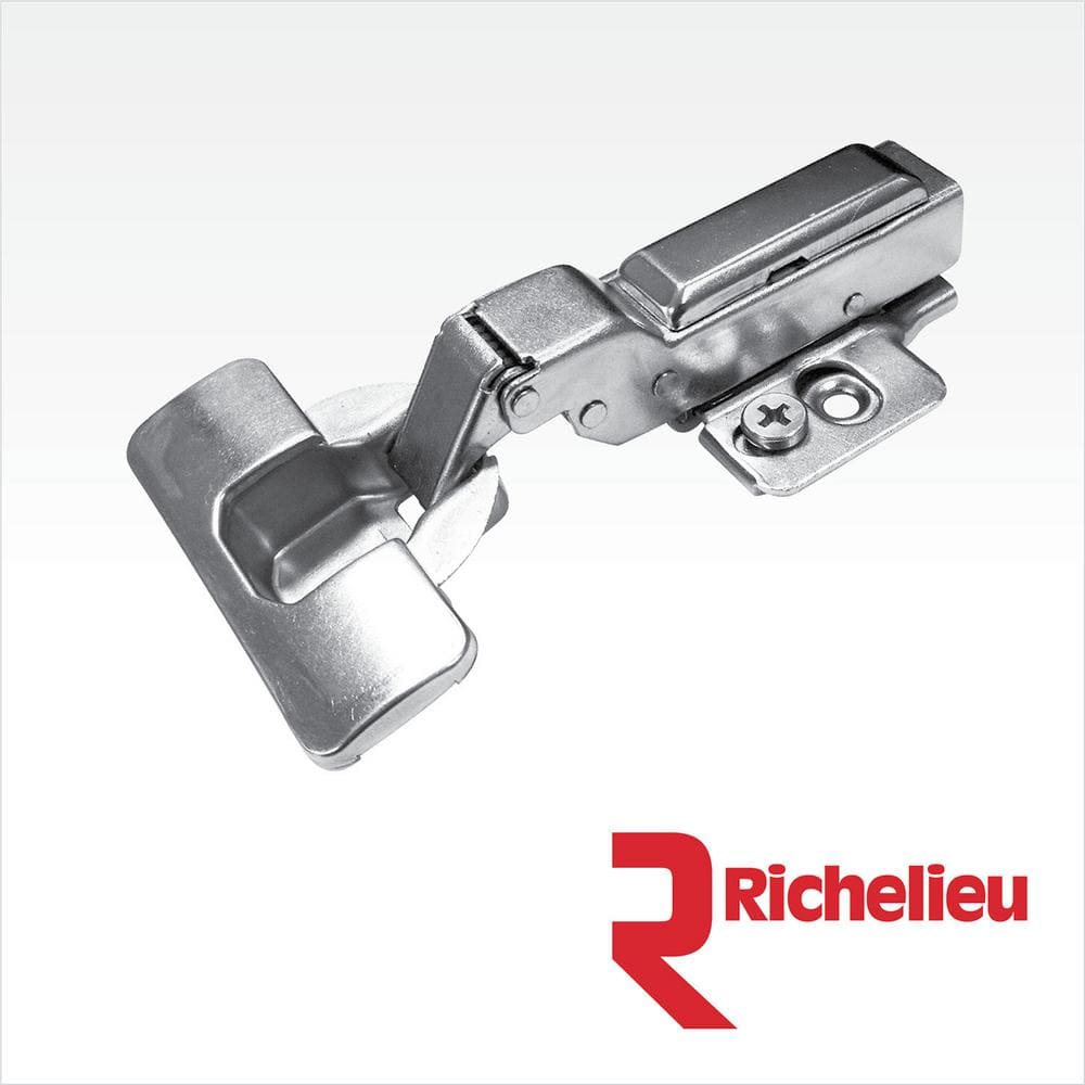 (2-Pack) RCS Series Half Overlay 35 mm Soft Close Nickel 105° Frameless Cabinet Hinge - Hercitys