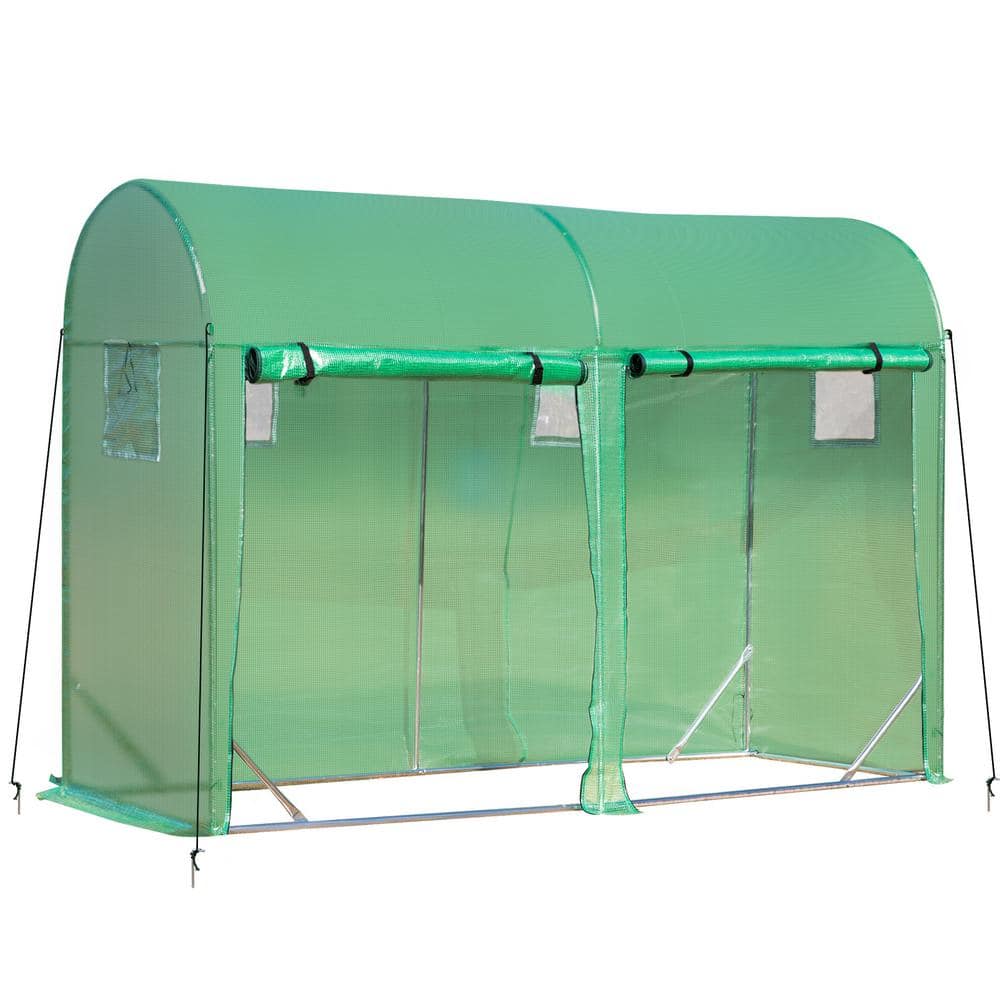 36 in. W x 120 in. D x 84 in. H Tunnel Greenhouse Outdoor Walk-In Hot House - Hercitys