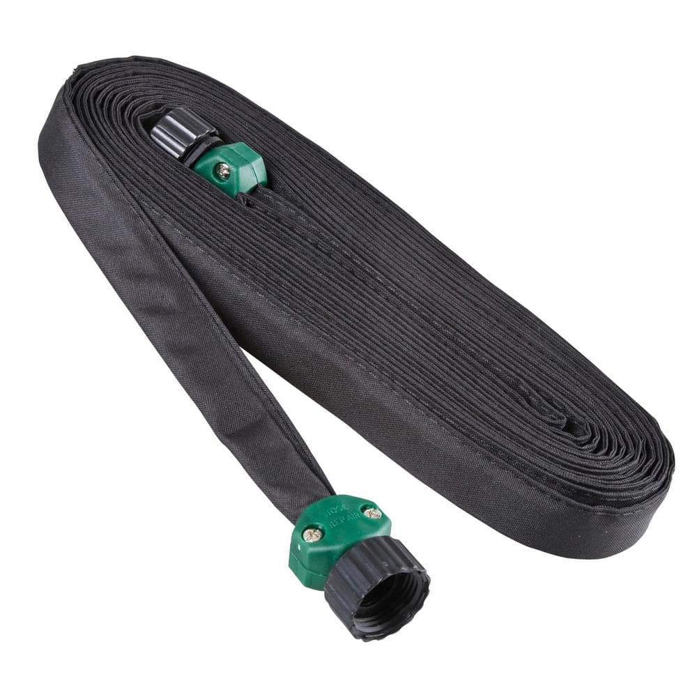 1/2 in. Dia x 50 ft. Flat Soaker Hose for Garden Beds Drip Sprinkler Irrigation Hose Saving 80% Water For Vegetable - Hercitys