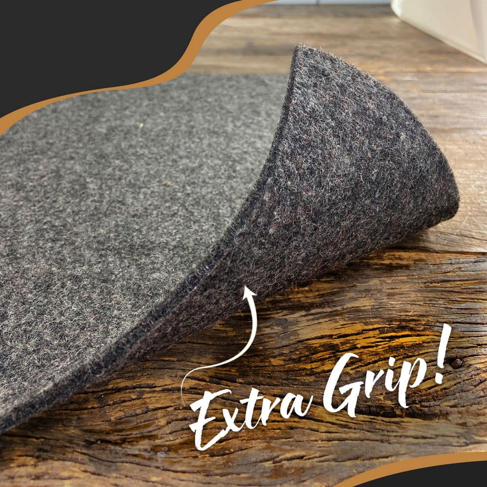 3 ft. x 5 ft. TPO Coated Felt Dual Surface Non-Slip Rug Pad-1/4″ Thick - Hercitys