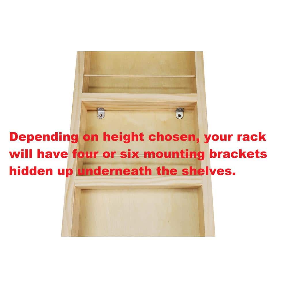 3.5 in. x 11 in. x 21 in. Malibu Unfinished Wood Spice Rack - Hercitys