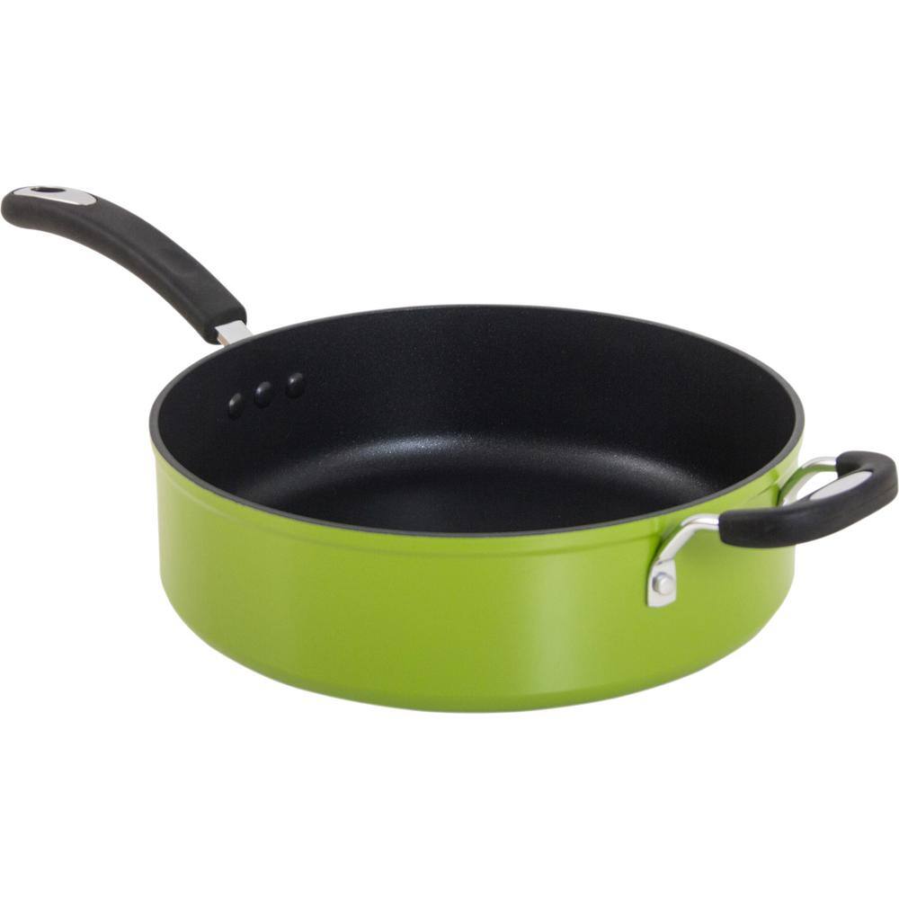 5.3 qt. All-In-One Green Sauce Pan — 100% APEO, GenX, PFBS, PFOS, PFOA, NMP and NEP-Free German-Made Coating - Hercitys