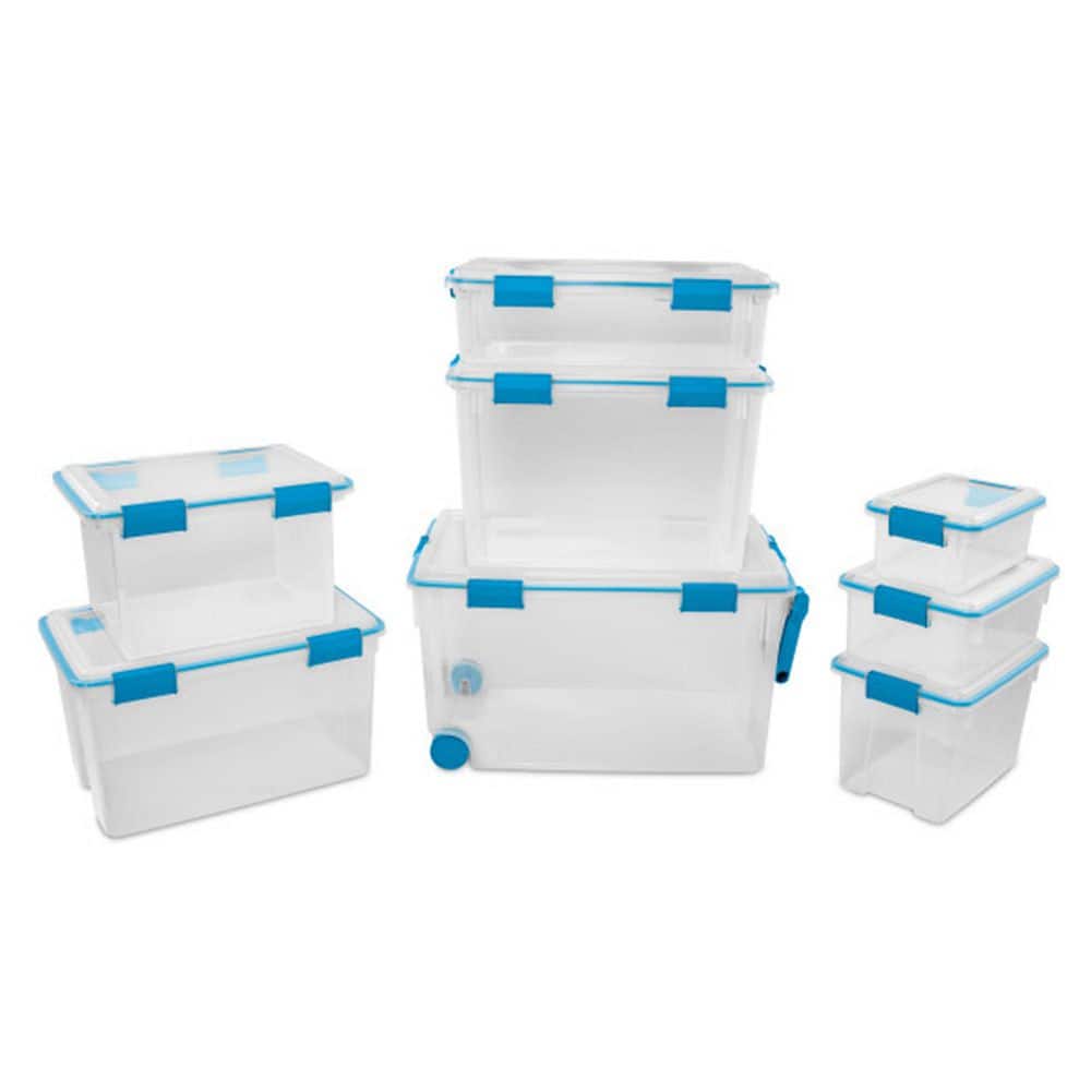 20 Qt. Gasket Box with Clear Base and Lid (6-Pack) - Hercitys