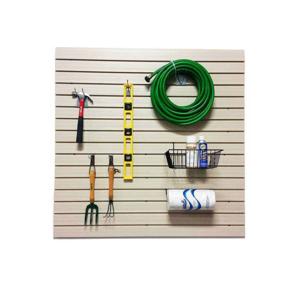 12 in. H x 48 in. L PVC Slat Wall Easy Panels in White (4-Piece/Carton) - Hercitys