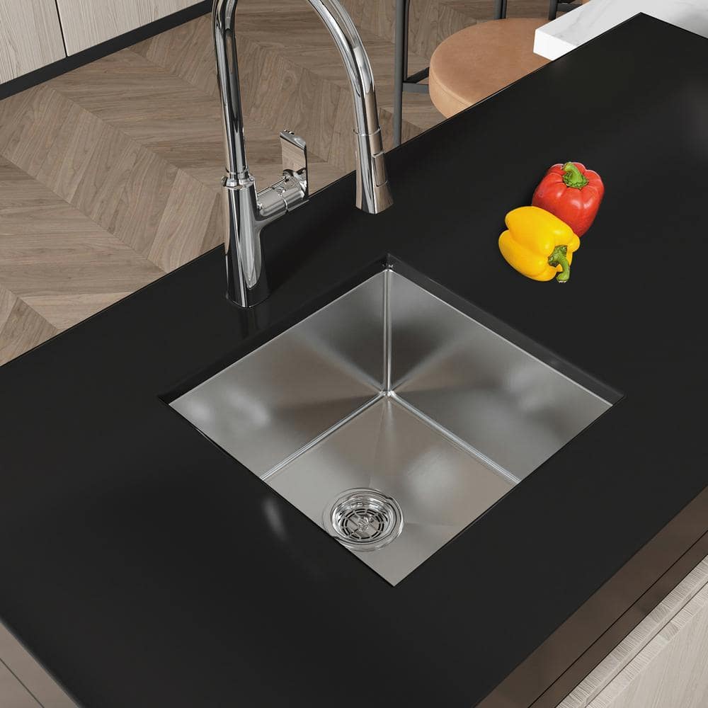 18 in. Multifunctional Undermount Single Bowl Nano Gray Stainless Steel Kitchen Sink (Sink Only) - Hercitys