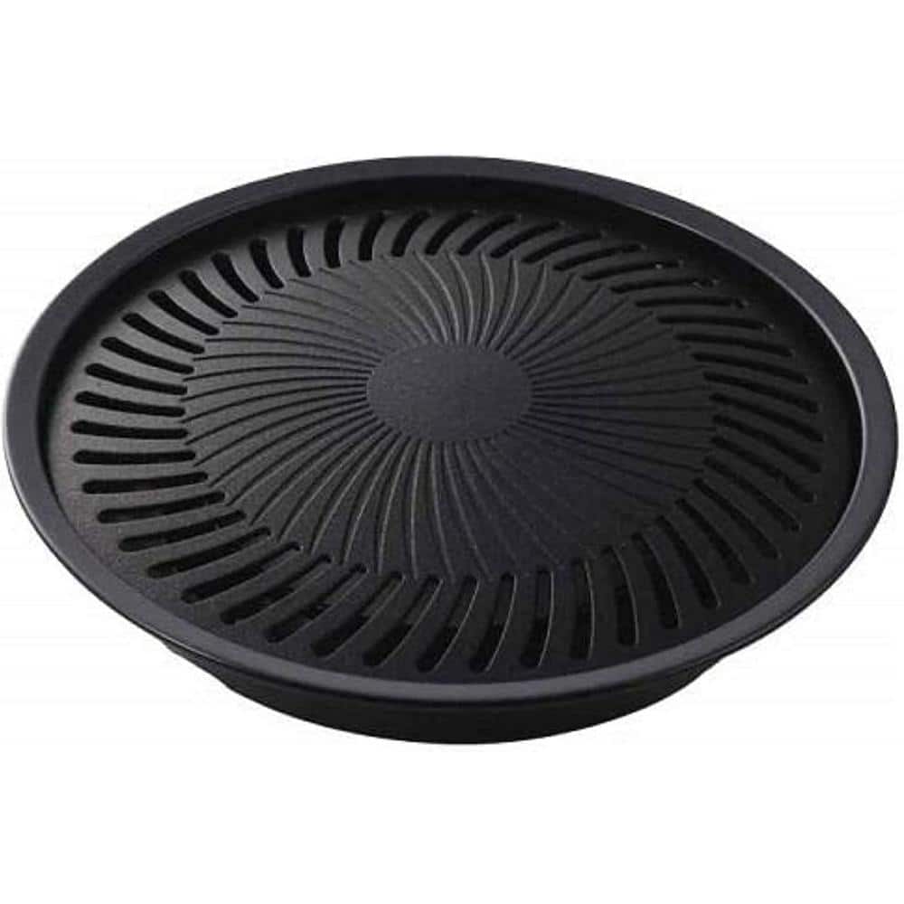 10.8 in. Die-Cast Alloy Steel BBQ Grill Pan-Healthy Cooking-Easy Clean-9.8 in. Plate Diameter - Hercitys