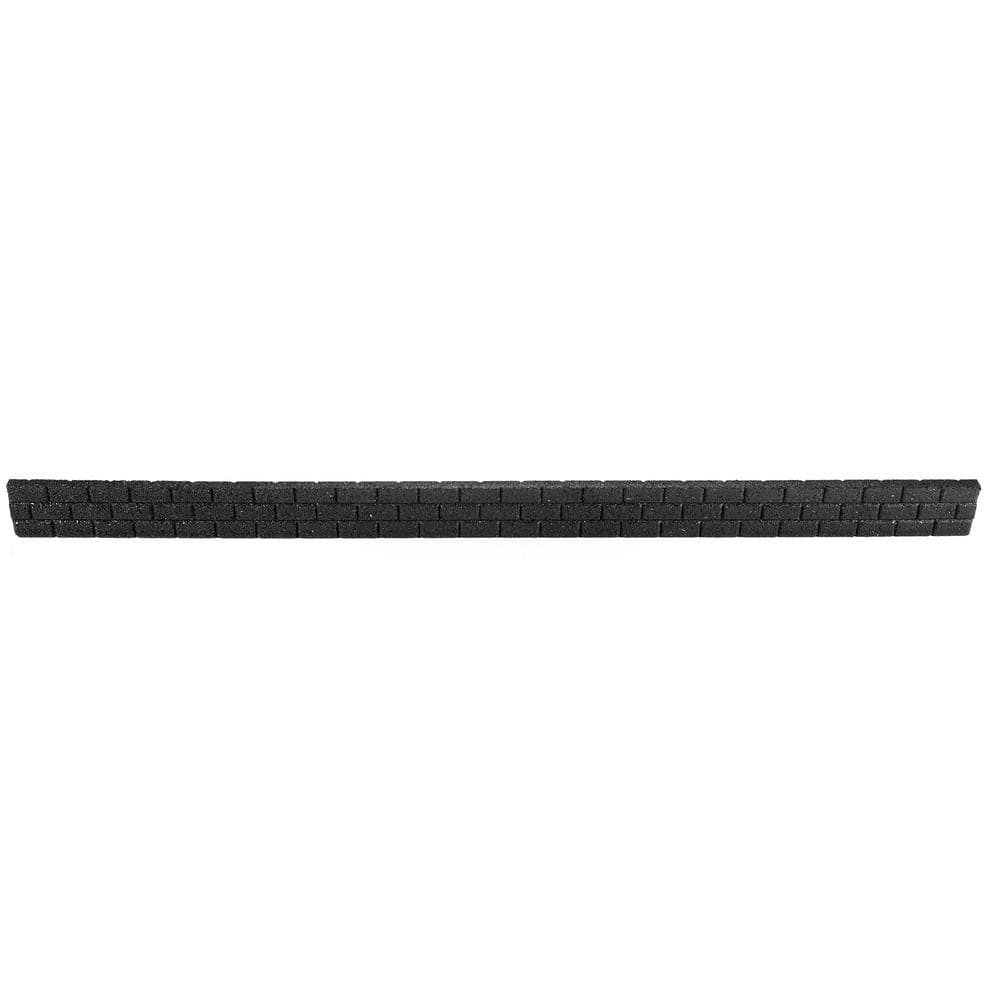 48 in. x 3 in. x 3 in. Black Brickface Rubber Landscape Edging - Hercitys