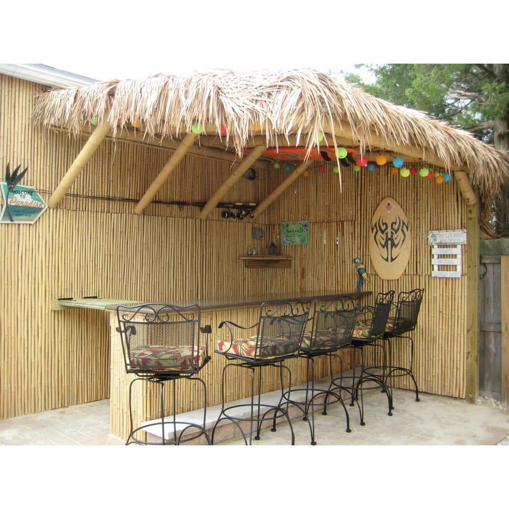 24 in. H x 96 in. L Natural Bamboo Fence - Hercitys