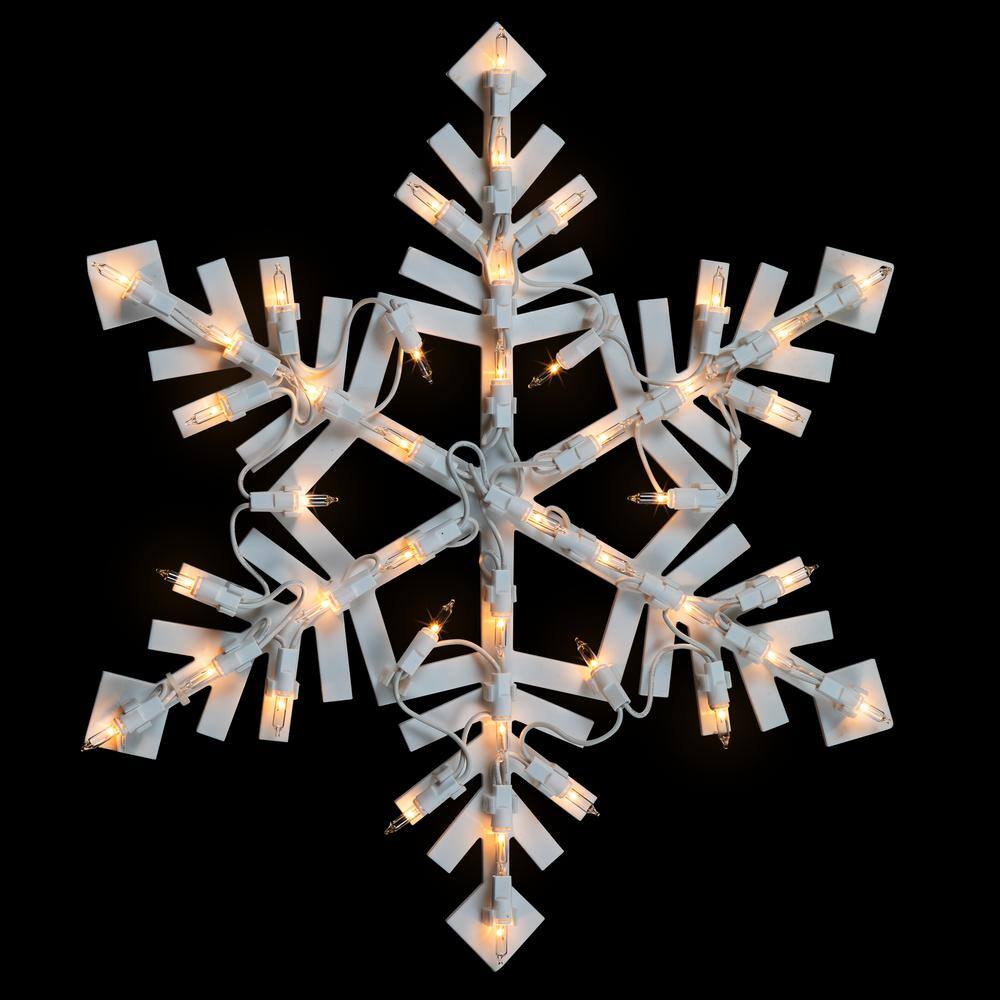15.5 in. Lighted Snowflake Christmas Window Silhouette - Hercitys