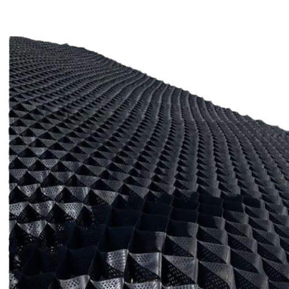 3.3 ft. x 16.5 ft. x 6 in. Black Plastic Plastic Geocell Used in Gardens, Paving, Landscaping - Hercitys