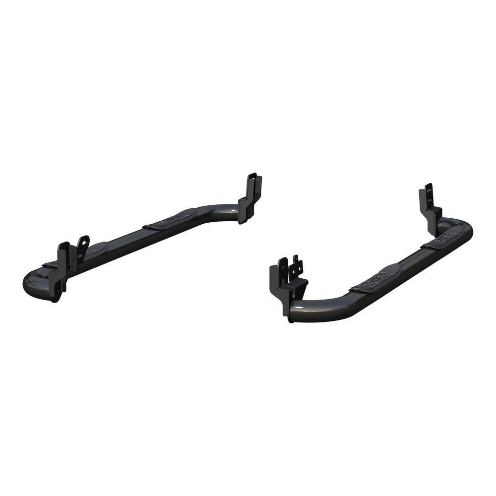 3-Inch Round Black Steel Nerf Bars, No-Drill, Select Dodge, Ram 1500, 2500, 3500 - Hercitys