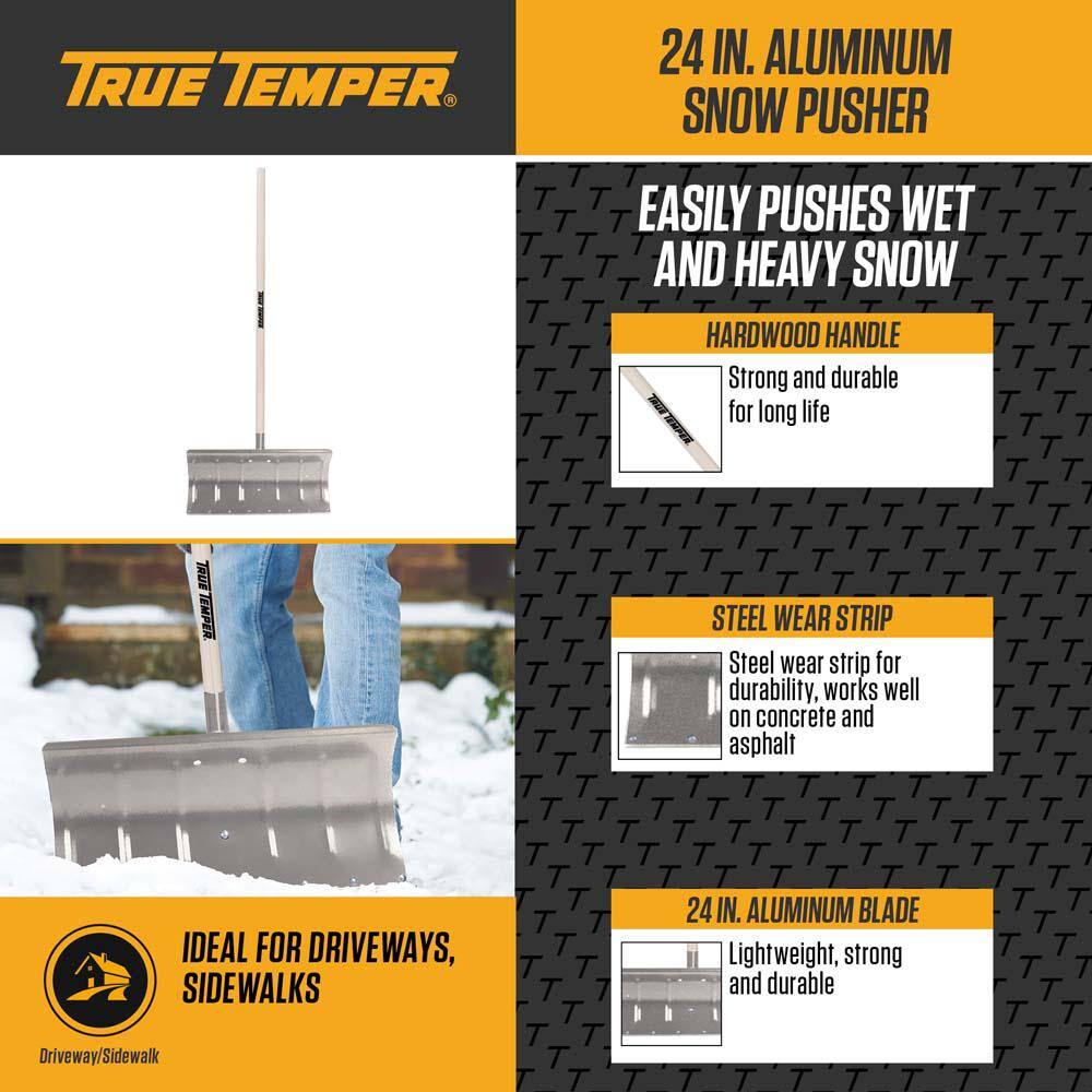 24 in. Aluminum Snow Pusher - Hercitys