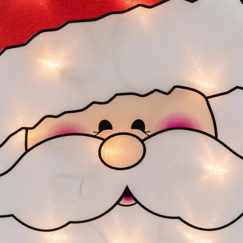 12 in. Lighted Santa Claus Christmas Window Silhouette - Hercitys